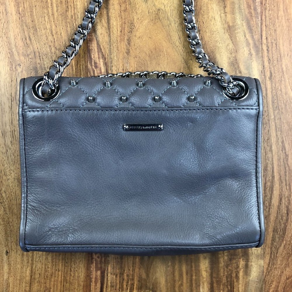 Rebecca Minkoff “Affair” Quilted Studded Grey Bag - Picture 5 of 12